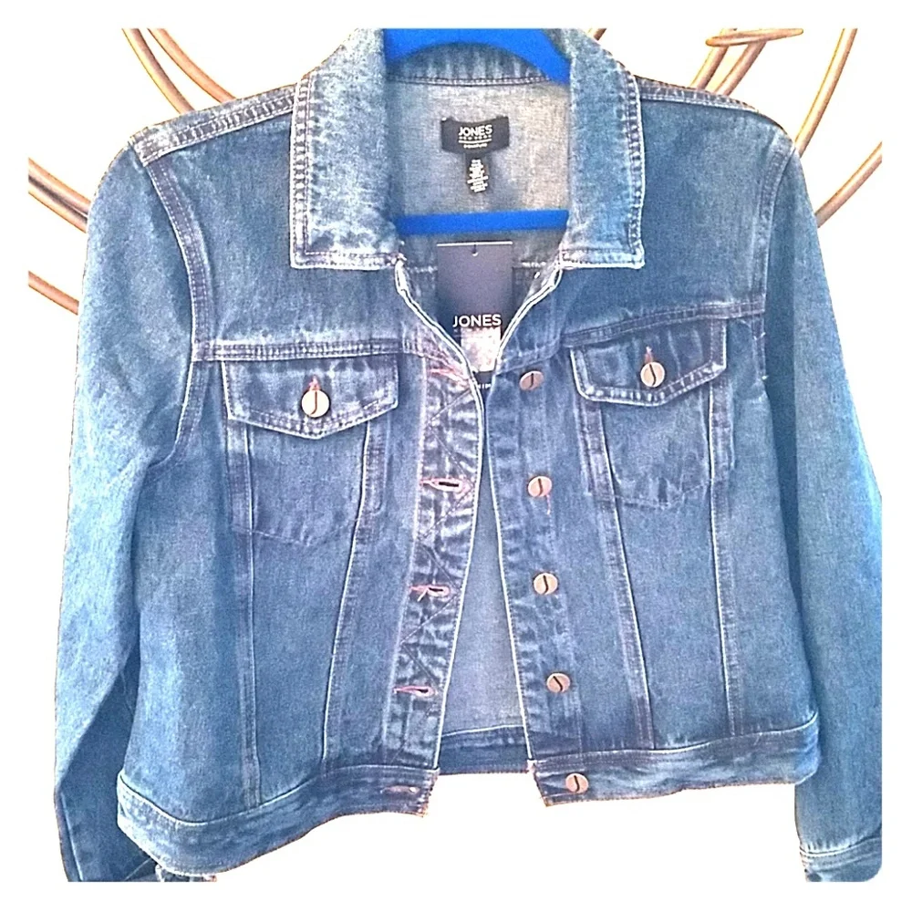 Jones New York Denim Boho Western Jacket Size Medium NWT